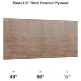 Shaker-Dakota: Panel 1/2" Thick Finished Plywood
