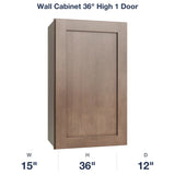Shaker-Dakota Wall Cabinet 36" High 1 Door