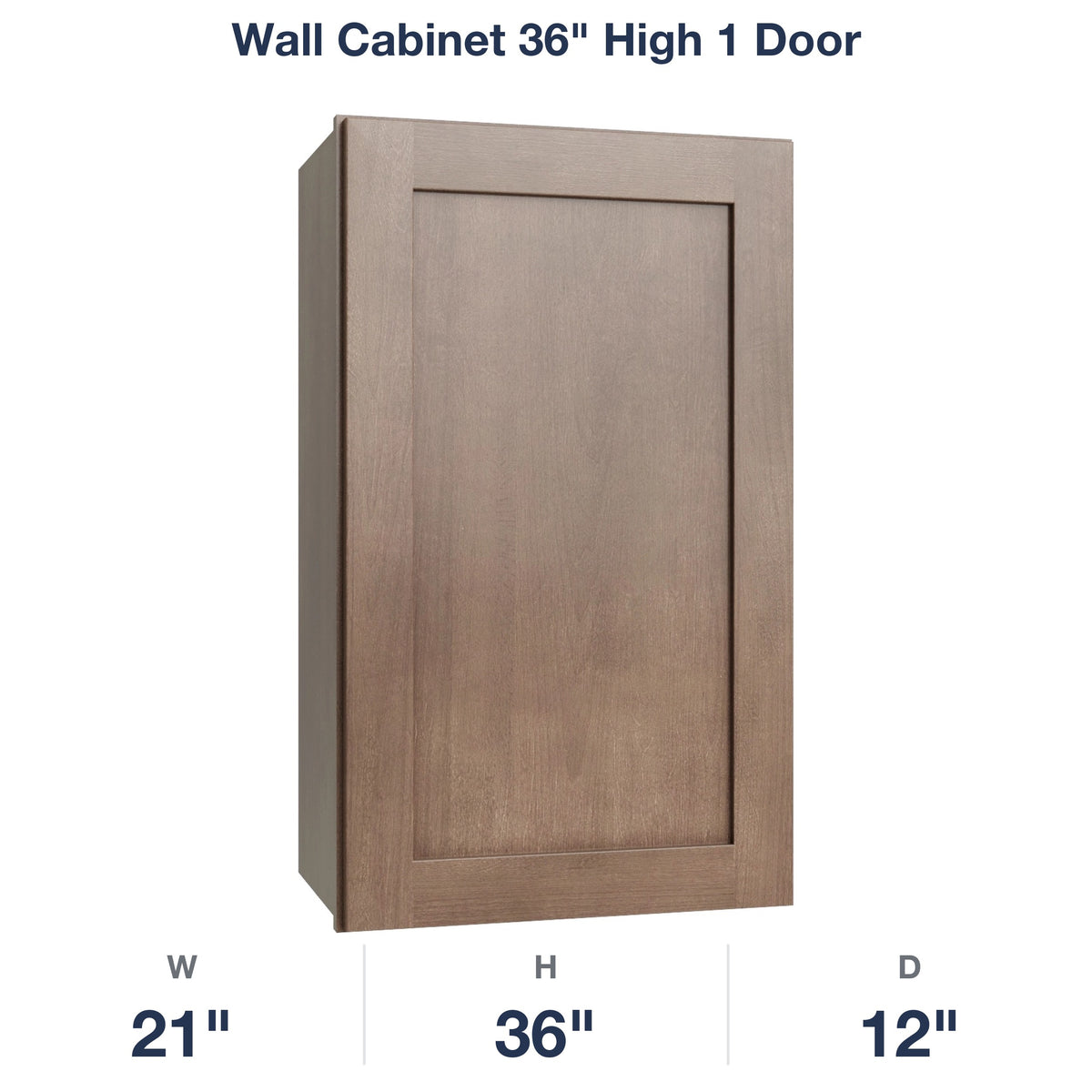 Shaker-Dakota Wall Cabinet 36" High 1 Door