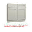 Shaker Moss Base Cabinet 2 Door 2 Drawer