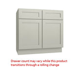 Shaker Moss Base Cabinet 2 Door 2 Drawer