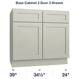 Shaker-Moss Base Cabinet 2 Door 2 Drawer