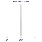 Shaker-Moss: Filler Tall 3" Fluted
