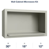 Shaker-Moss Wall Cabinet Microwave Kit