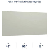 Shaker-Moss: Panel 1/2" Thick Finished Plywood