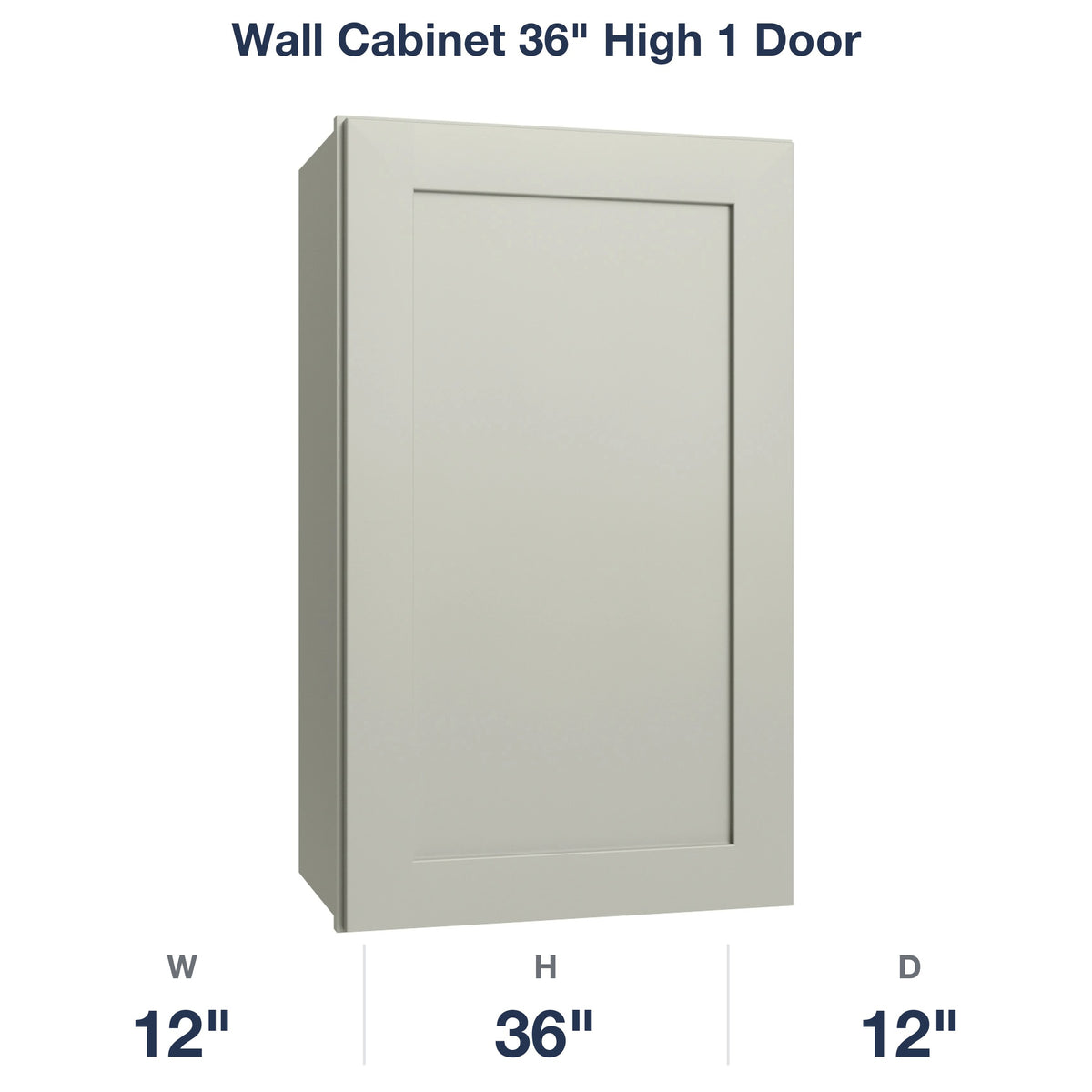 Shaker-Moss Wall Cabinet 36" High 1 Door