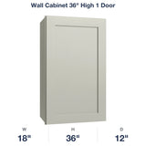 Shaker-Moss Wall Cabinet 36" High 1 Door