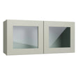 Shaker Moss Wall Cabinet Glass Stacker 15" High 2 Door (Routed for Glass)