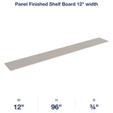 Shaker-Sand: Panel Finished Shelf Board 12" width