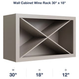 Shaker-Sand Wall Cabinet Wine Rack  30" x 18"