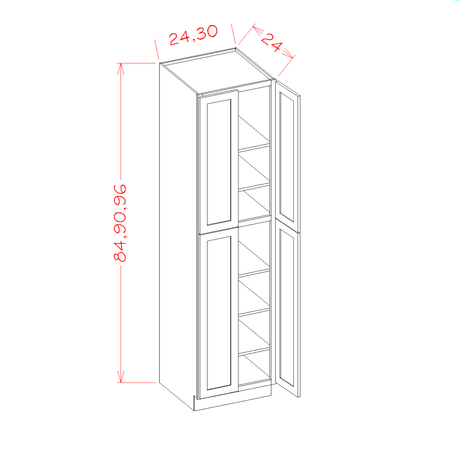 Tall Cabinet 4 Door Utility Pantry