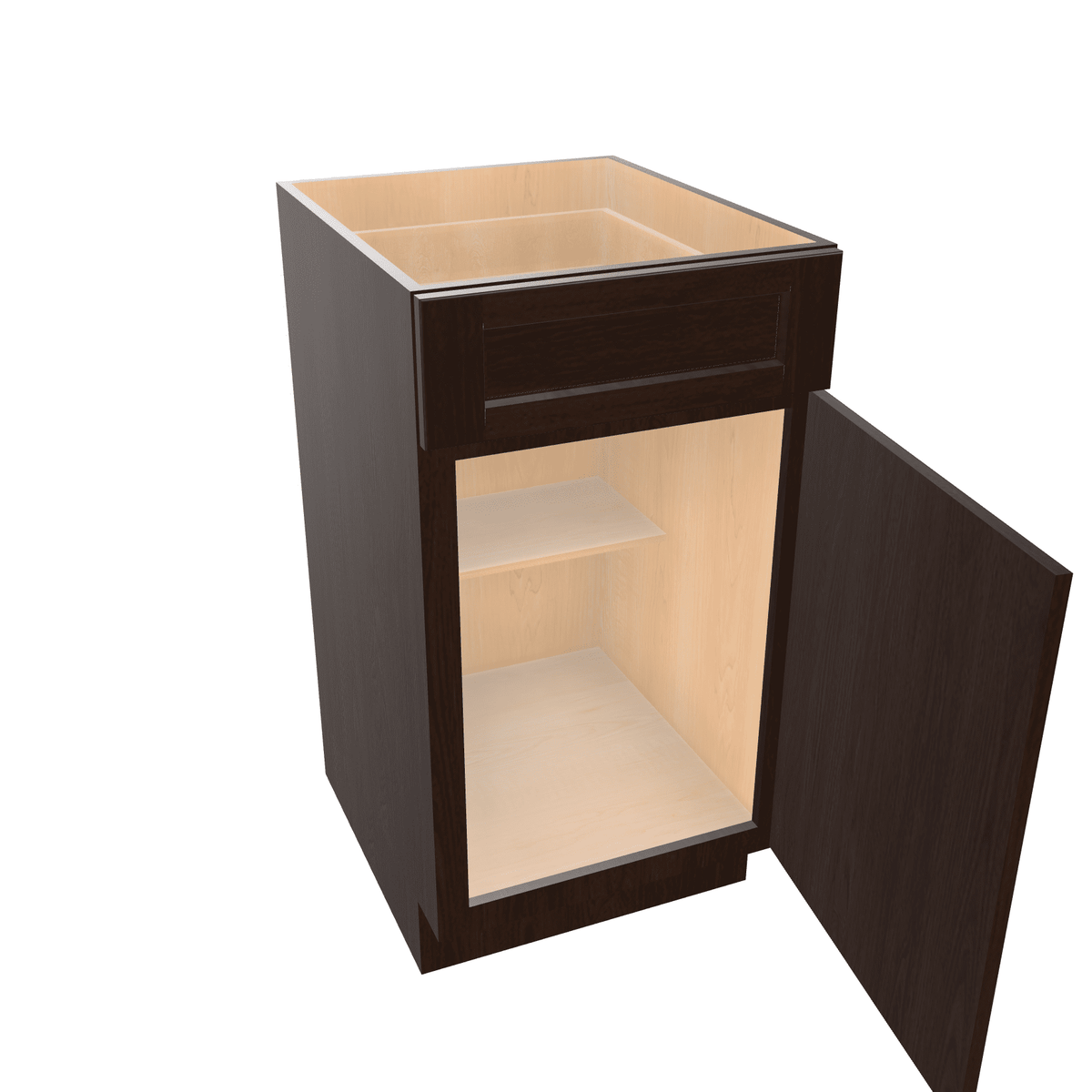 Espresso Assembled Vanity Base Cabinet 1 Door 1 Drawer