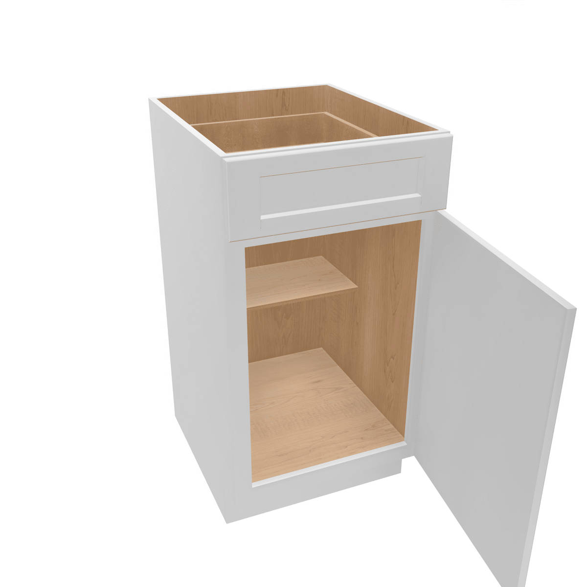 Luxor-White Assembled Vanity Base Cabinet 1 Door 1 Drawer