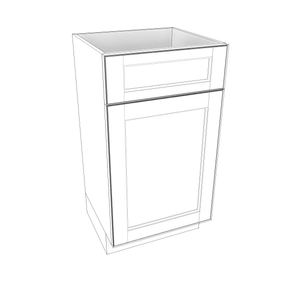 Smoky-Grey Assembled Vanity 1 Door Sink Base with Drawer Front 18" Wide X 16" Depth