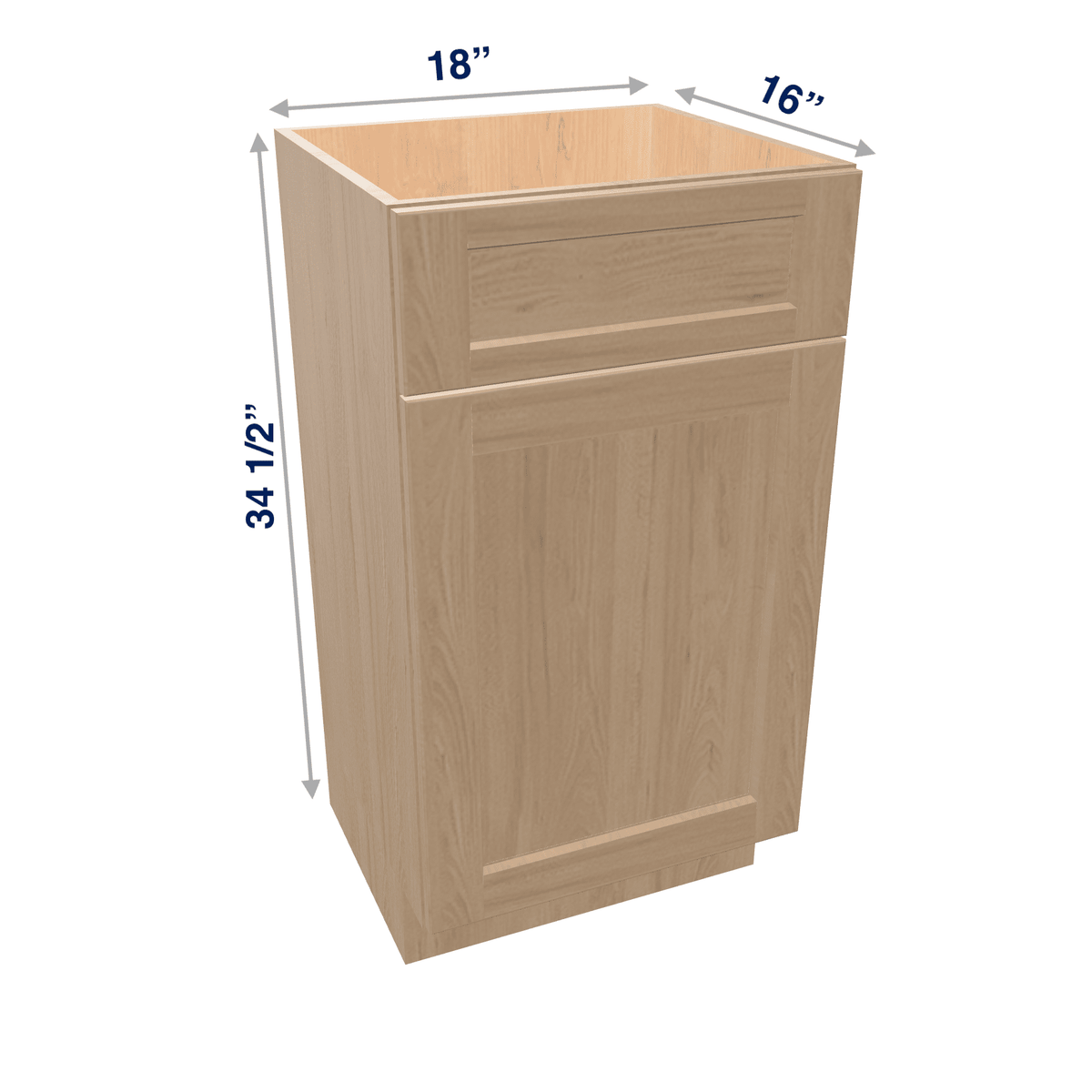 Harvest Assembled Vanity 1 Door Sink Base with Drawer Front 18" Wide X 16" Depth