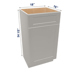 Misty-Grey Assembled Vanity 1 Door Sink Base with Drawer Front 18" Wide X 16" Depth