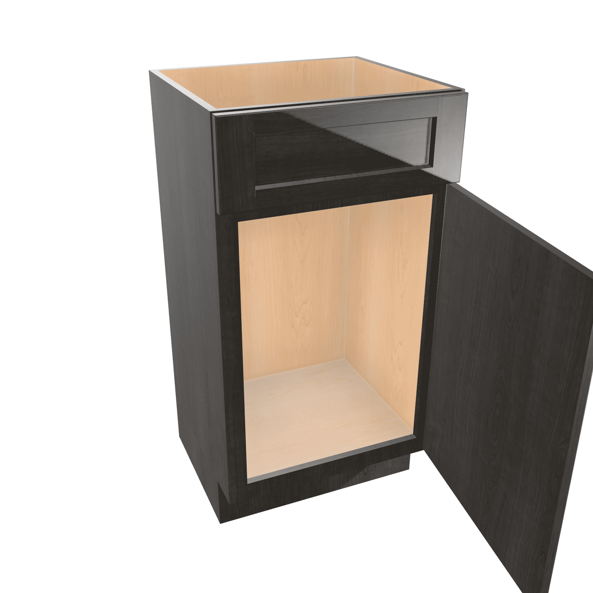 Smoky-Grey Assembled Vanity 1 Door Sink Base with Drawer Front 18" Wide X 16" Depth