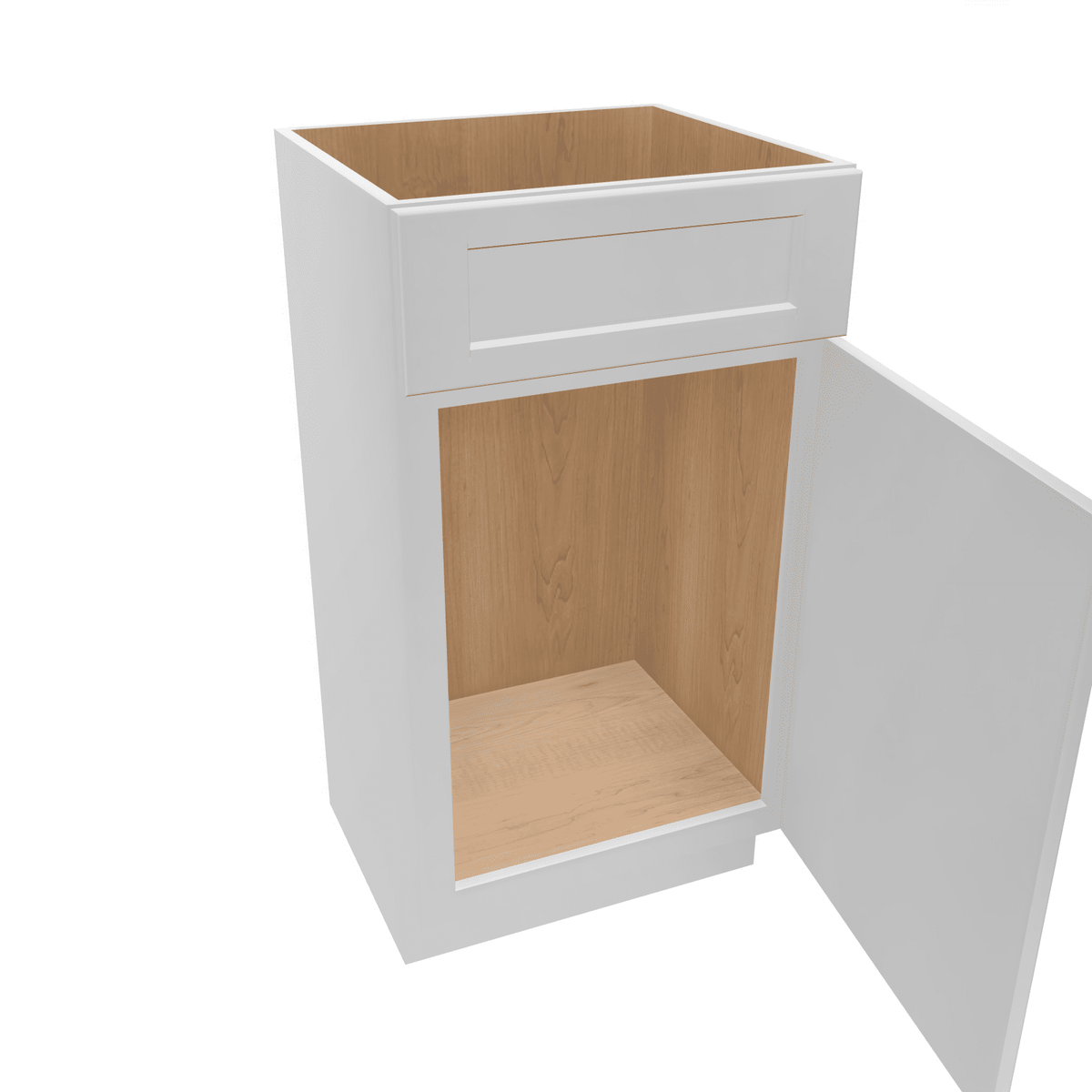 Luxor-White Assembled Vanity 1 Door Sink Base with Drawer Front 18" Wide X 16" Depth
