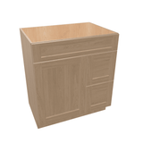 Harvest Assembled Vanity Combination Base Cabinet with 1 Door 2 Drawers Left or Right