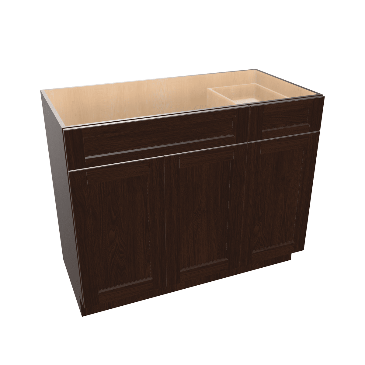 Espresso Assembled Vanity Combination Base Cabinets 36" - 42" Wide 1 Drawer Right