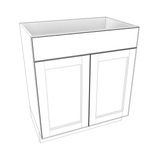 Smoky-Grey Assembled Vanity 2 Door Sink Base with Drawer Front 18" Deep