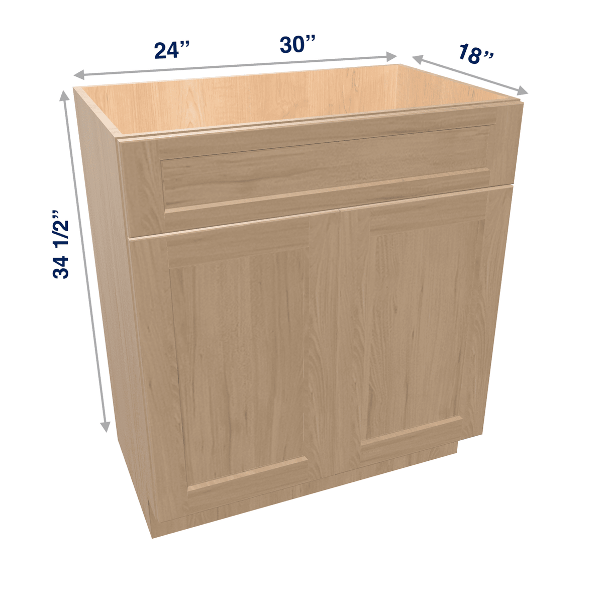 Harvest Assembled Vanity 2 Door Sink Base with Drawer Front 18" Deep