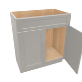 Misty-Grey Assembled Vanity 2 Door Sink Base with Drawer Front 18" Deep