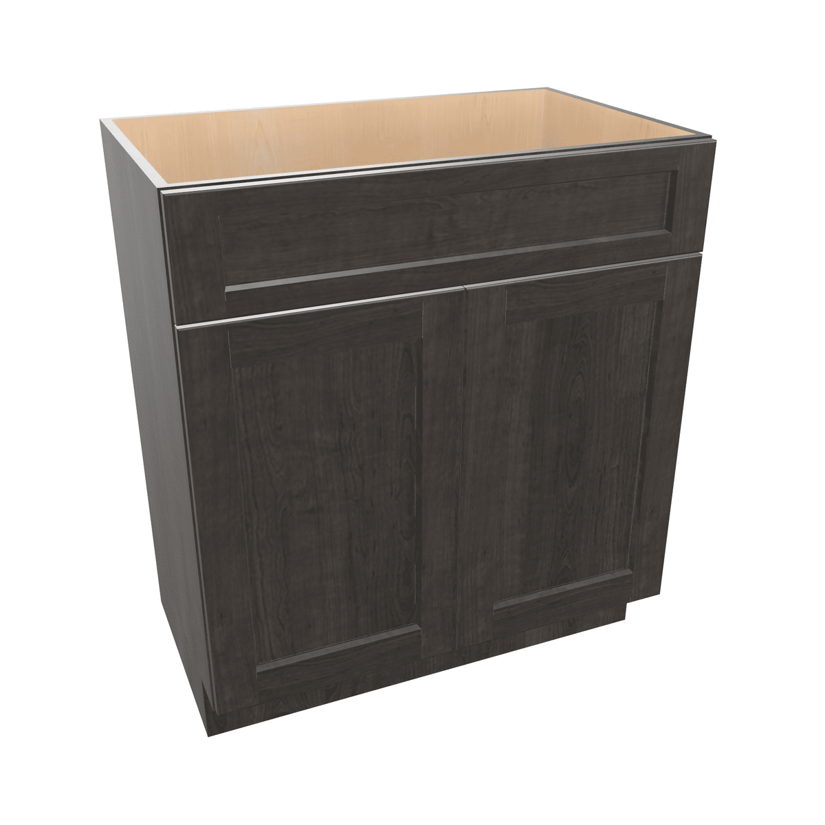 Smoky-Grey Assembled Vanity 2 Door Sink Base with Drawer Front 18" Deep