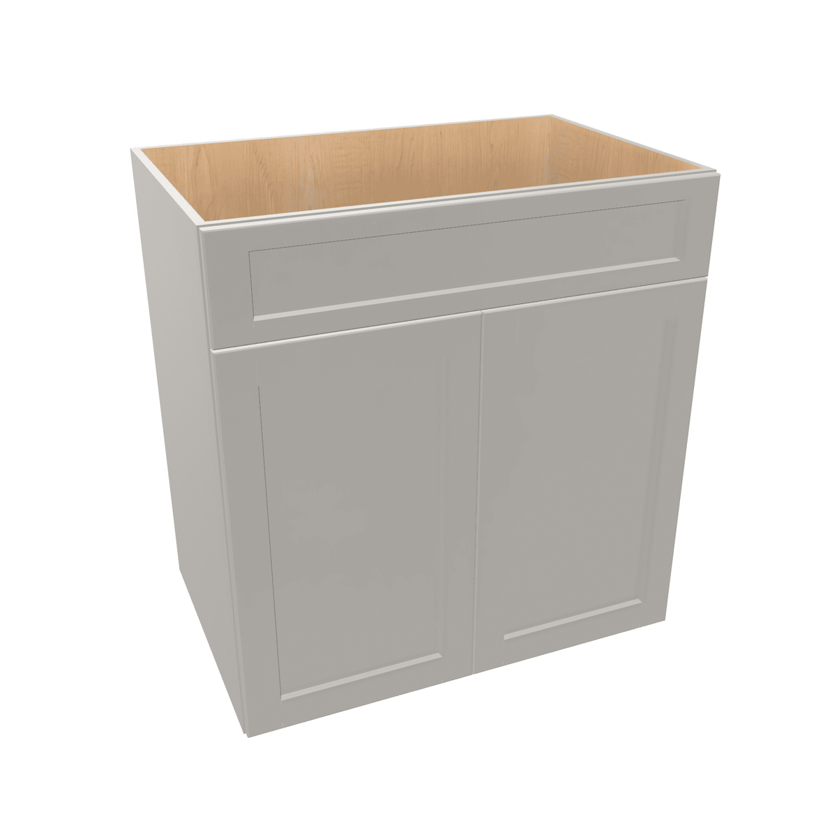 Misty-Grey Assembled Vanity 2 Door Sink Base with Drawer Front