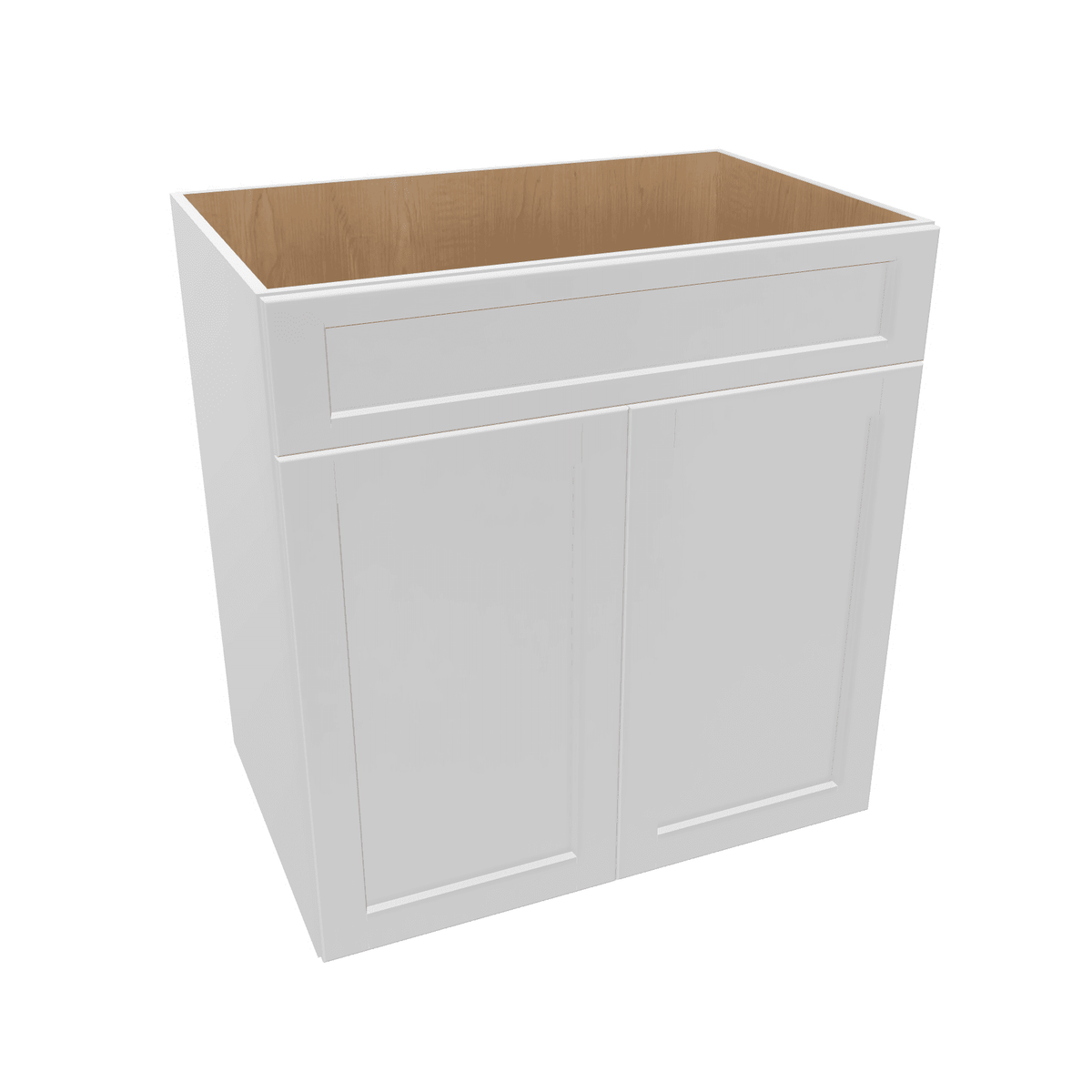 Luxor-White Assembled Vanity 2 Door Sink Base with Drawer Front
