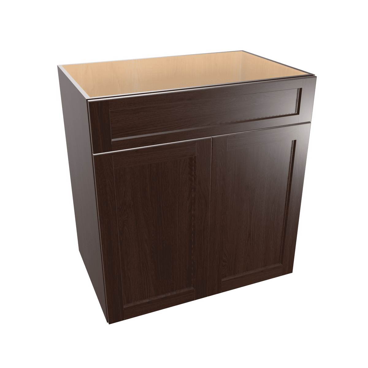 Espresso Assembled Vanity 2 Door Sink Base with Drawer Front