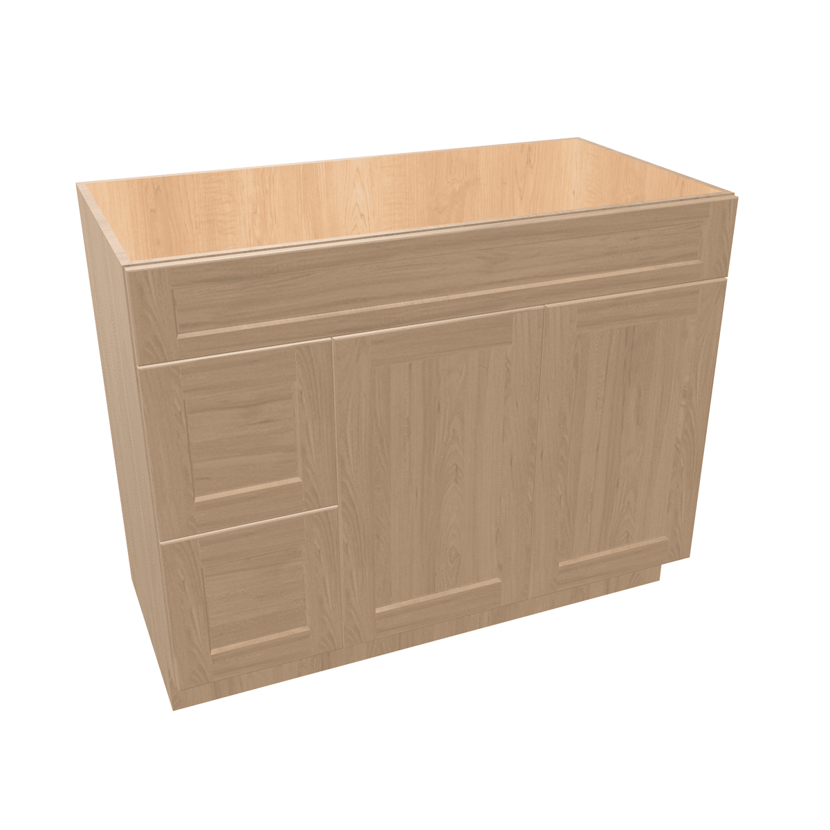 Harvest Assembled Vanity Combination Base Cabinet with 2 Doors 2 Drawers Left or Right