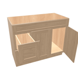 Harvest Assembled Vanity Combination Base Cabinet with 2 Doors 2 Drawers Left or Right
