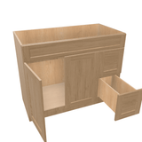 Harvest Assembled Vanity Combination Base Cabinet with 2 Doors 2 Drawers Left or Right