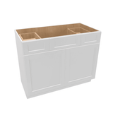 Luxor-White Assembled Vanity Combination Base Cabinets 36" - 42" Wide 2 Top Drawers
