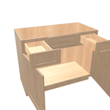 Harvest Assembled Vanity Combination Base Cabinets 36" - 42" Wide 2 Top Drawers
