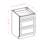 Vanity 3 Drawer Base Cabinet