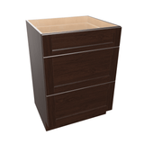 Espresso Assembled Vanity 3 Drawer Base Cabinet