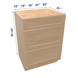 Harvest Assembled Vanity 3 Drawer Base Cabinet