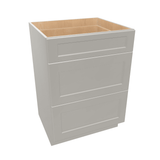 Misty-Grey Assembled Vanity 3 Drawer Base Cabinet