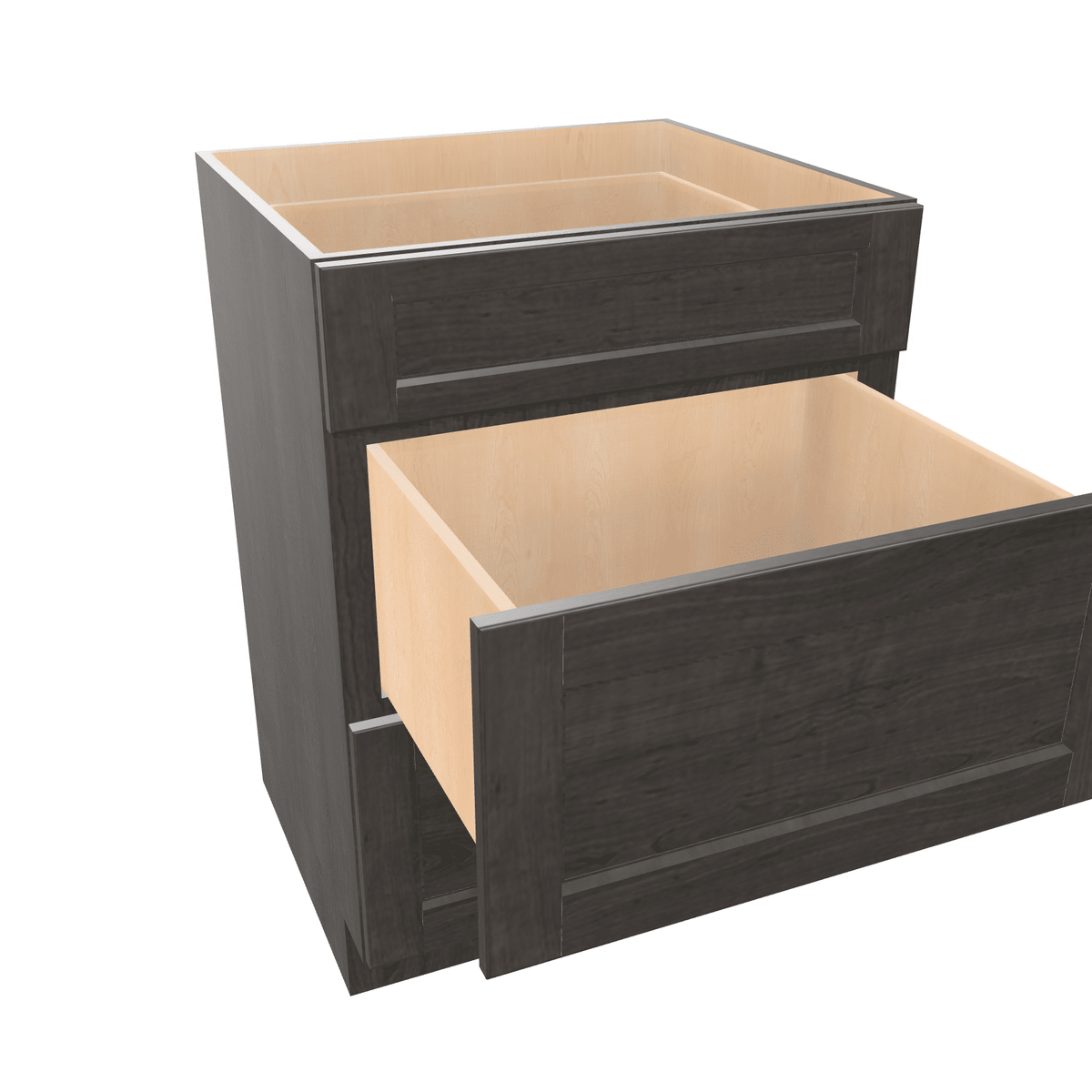 Smoky-Grey Assembled Vanity 3 Drawer Base Cabinet