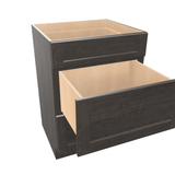 Smoky-Grey Assembled Vanity 3 Drawer Base Cabinet