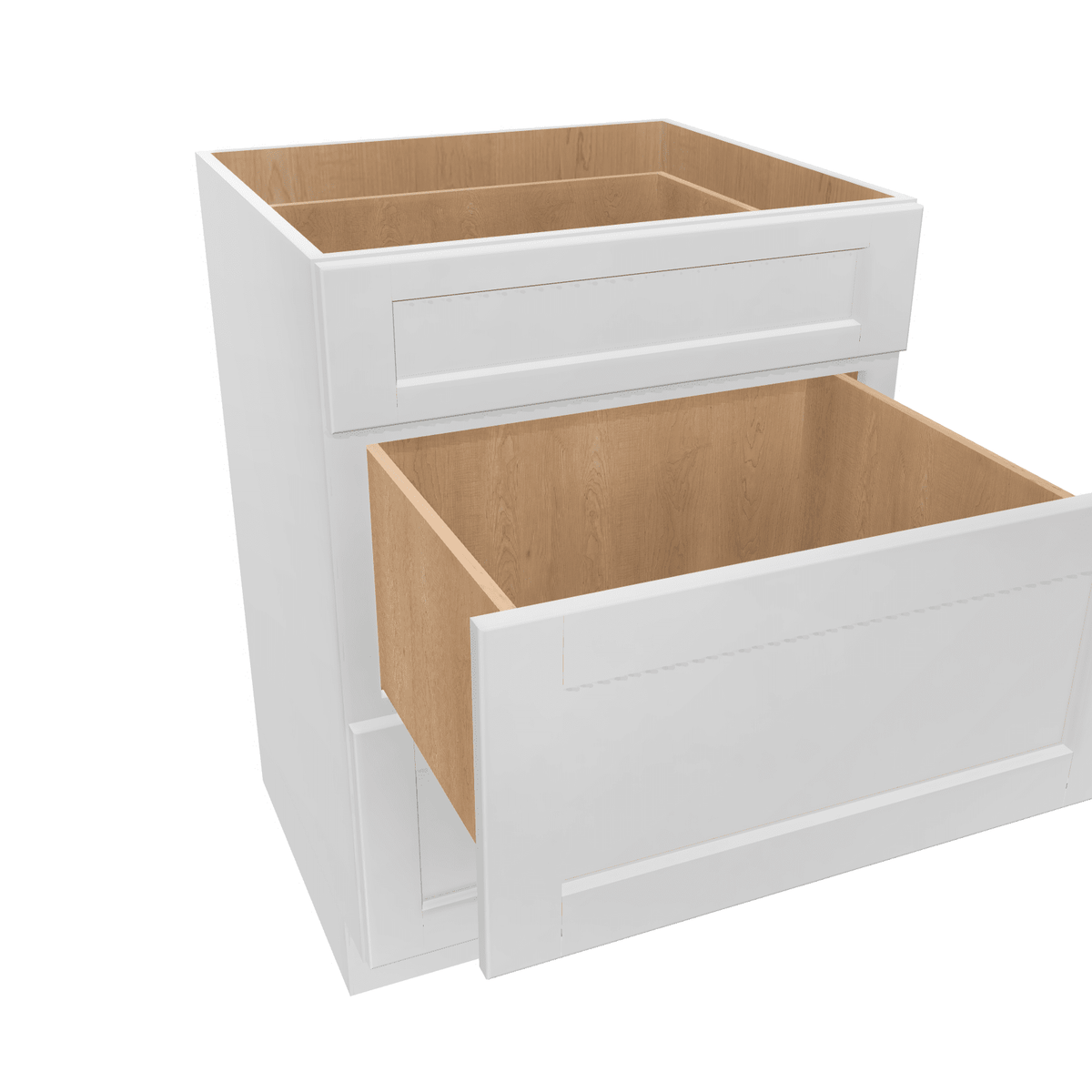 Luxor-White Assembled Vanity 3 Drawer Base Cabinet