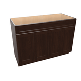 Espresso Assembled Vanity Combination Base Cabinets 48" Wide 4 Door