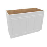 Luxor-White Assembled Vanity Combination Base Cabinets 48" Wide 4 Door