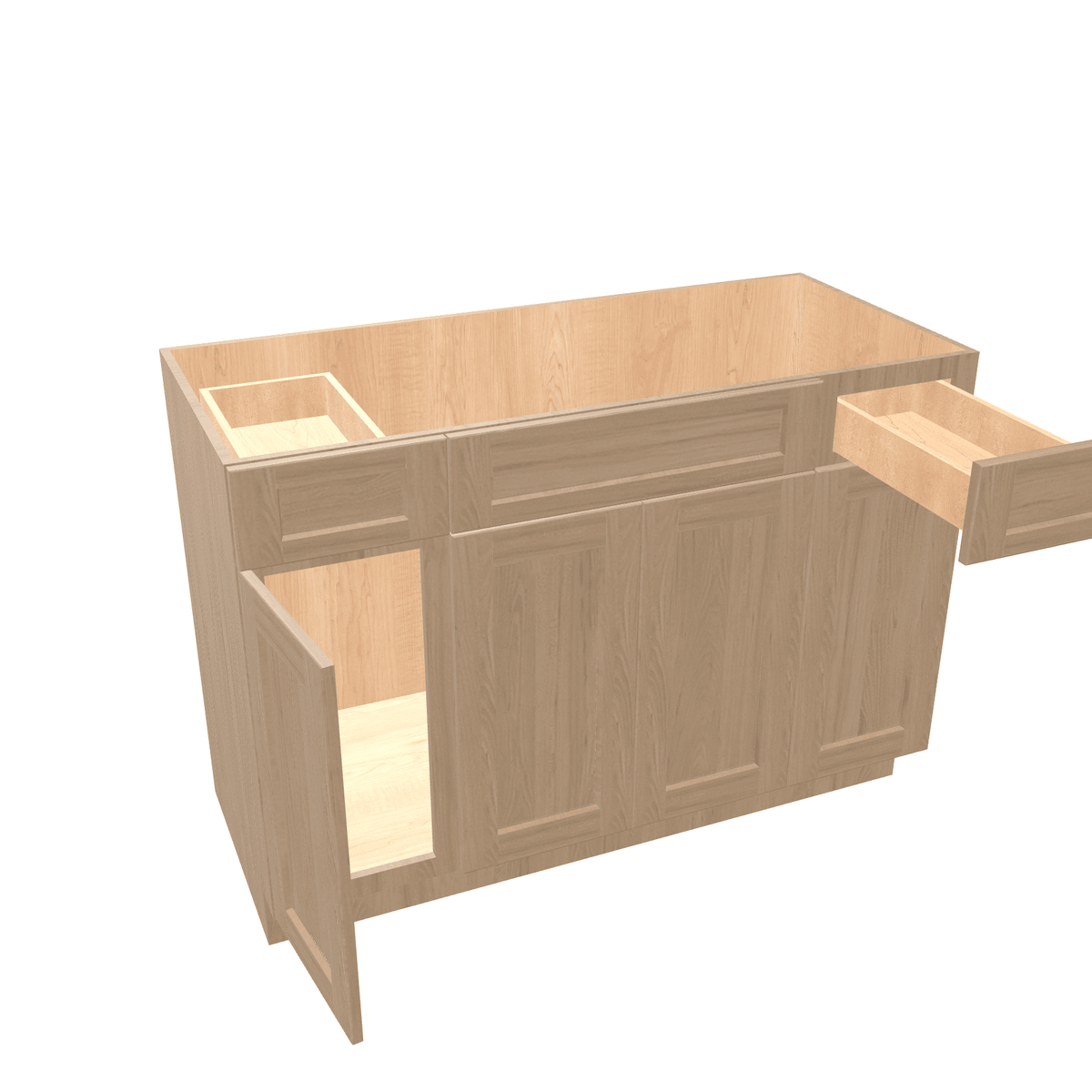 Harvest Assembled Vanity Combination Base Cabinets 48" - 60" Wide 4 Door with Drawers