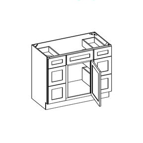 Vanity Combo Base Cabinet with 6 Drawers