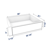 Smoky-Grey: Accessory Desk Knee Drawer 30" Wide