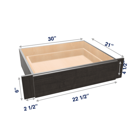 Smoky-Grey: Accessory Desk Knee Drawer 30" Wide