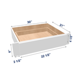 Luxor-White: Accessory Desk Knee Drawer 30" Wide